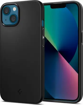 Mbështjellës për iPhone 13 Spigen Thin Fit, i zi
