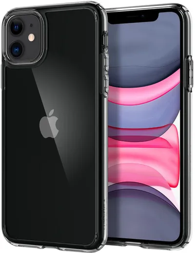 Mbështjellës për iPhone 11 Spigen Ultra Hybrid, transparent - 1
