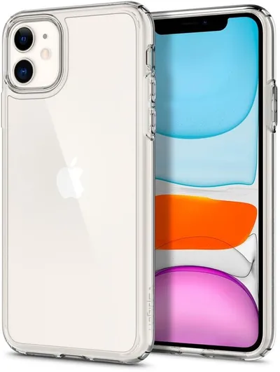 Mbështjellës për iPhone 11 Spigen Ultra Hybrid, transparent - 5