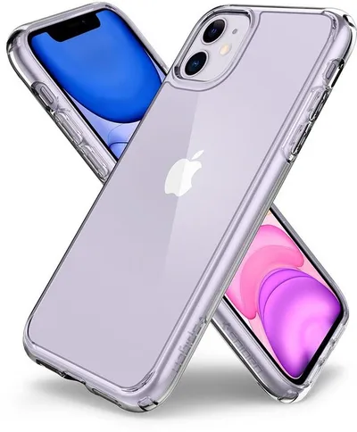 Mbështjellës për iPhone 11 Spigen Ultra Hybrid, transparent - 9