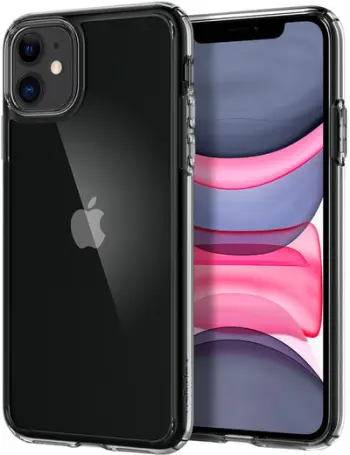 Mbështjellës për iPhone 11 Spigen Ultra Hybrid, transparent