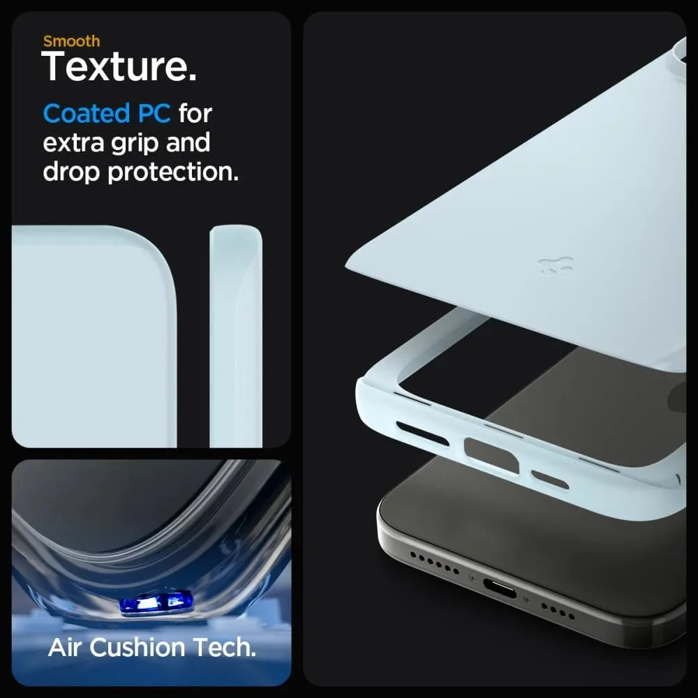 Mbështjellës për iPhone 15 Pro Max Spigen Thin Fit, i kaltër - 10