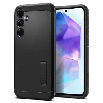 Mbështjellës për Samsung Galaxy A55 Spigen Tough Armor, i zi