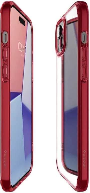 Mbështjellës për iPhone 15 Spigen Ultra Hybrid, i kuq - 10
