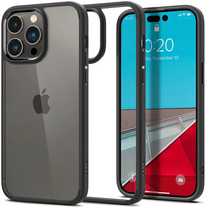 Mbrojtëse për celular iPhone 14 Pro Spigen Ultra Hybrid, e zezë mat - 1