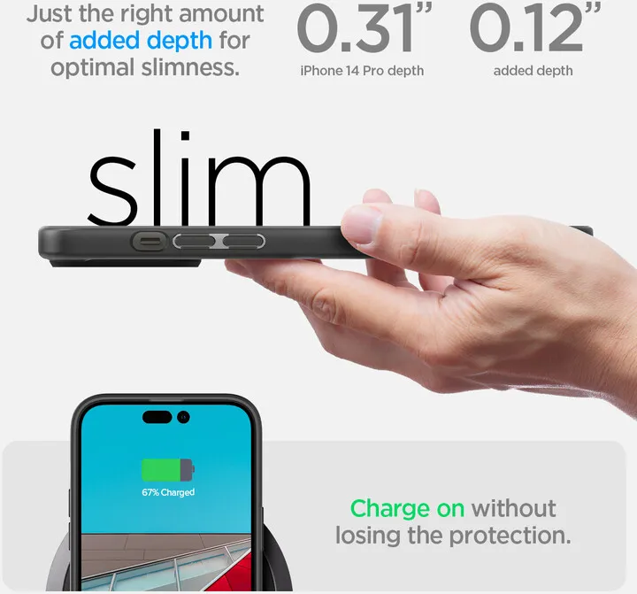 Mbrojtëse për celular iPhone 14 Pro Spigen Ultra Hybrid, e zezë mat - 10