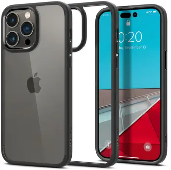 Mbrojtëse për celular iPhone 14 Pro Spigen Ultra Hybrid, e zezë mat