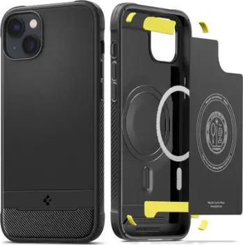 Mbrojtëse për celular iPhone 14 Spigen Mag Armor MagSafe, e zezë mat
