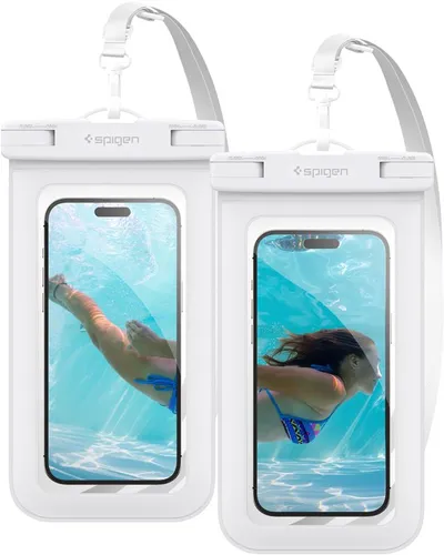 Mbrojtëse e papërshkrueshme nga uji Spigen Aqua Shield WaterProof Case A601, 2 copa, e bardhë - 1