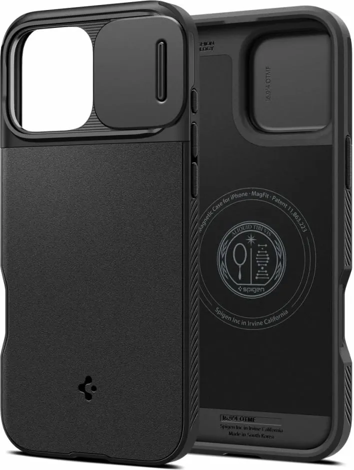 Mbështjellës për iPhone 14 Pro Spigen Optik Armor MagSafe, i zi - 1