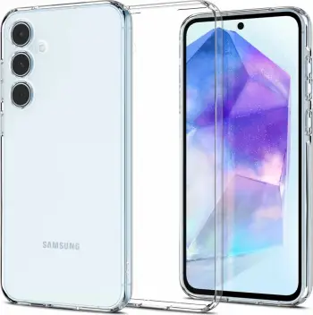 Mbështjellës për Samsung Galaxy A55 Spigen Liquid Crystal Glitter, transparent