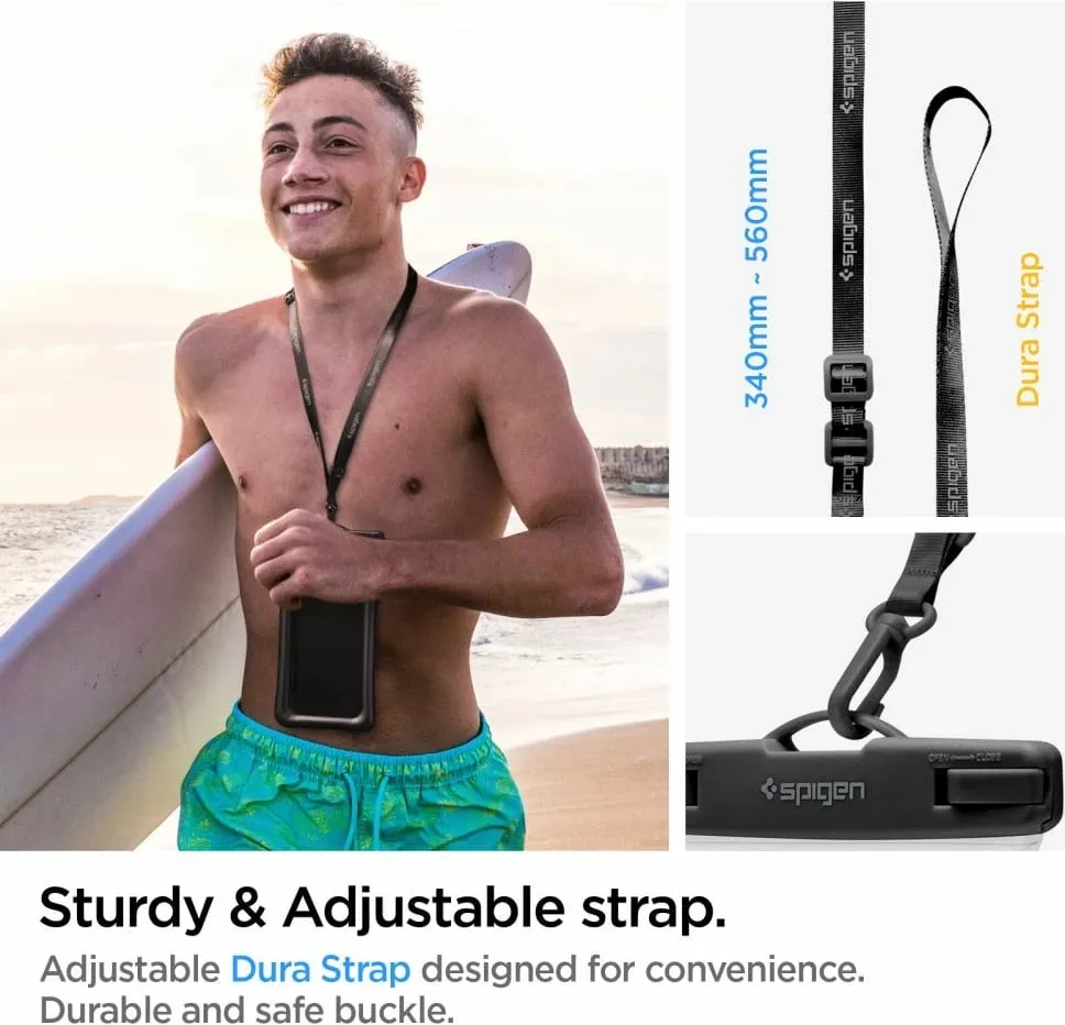 Mbrojtëse e papërshkrueshme nga uji Spigen Aqua Shield WaterProof Floating Case A610 1 Pack, e zezë - 7