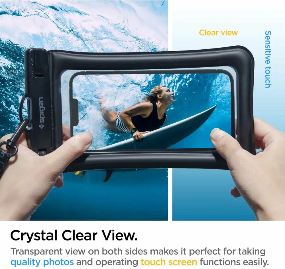 Mbrojtëse e papërshkrueshme nga uji Spigen Aqua Shield WaterProof Floating Case A610 1 Pack, e zezë - 10