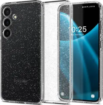 Mbrojtëse Spigen Liquid Crystal Glitter për Samsung Galaxy S24, transparente