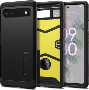 Mbështjellës për Google Pixel 6a Spigen Tough Armor, i zi