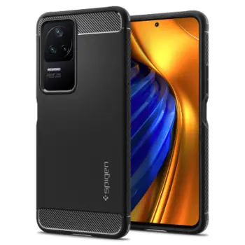 Mbrojtëse për celular Xiaomi POCO F4/Redmi K40S Spigen Rugged Armor, e zezë mat