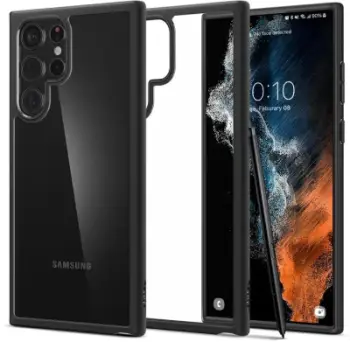 Mbështjellës për Samsung Galaxy S22 Ultra Spigen Ultra Hybrid, i zi