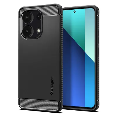 Mbrojtëse për celular Xiaomi Redmi Note 13 Spigen Rugged Armor, e zezë mat - 1