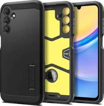 Mbrojtëse Spigen Tough Armor për Samsung Galaxy A15/A15 5G, e zezë