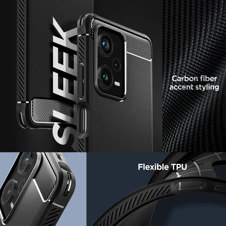 Mbështjellës për Xiaomi Redmi Note 12 Pro+ 5G Spigen Rugged Armor, e zezë - 11