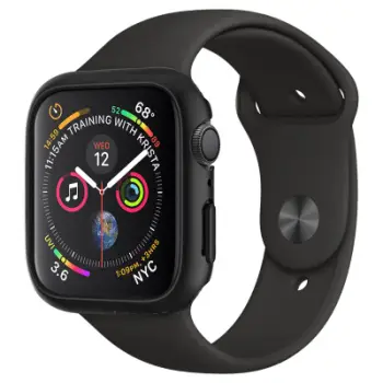 Mbështjellës për Apple Watch SE 2022/6/SE/5/4 (44 mm) Spigen Thin Fit, i zi