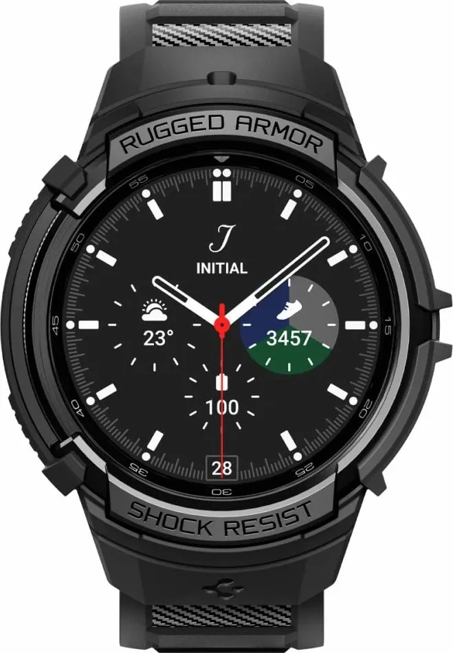 Rrip Spigen Rugged Armor Pro për orë Samsung Galaxy Watch6 Classic 47mm, i zi - 2