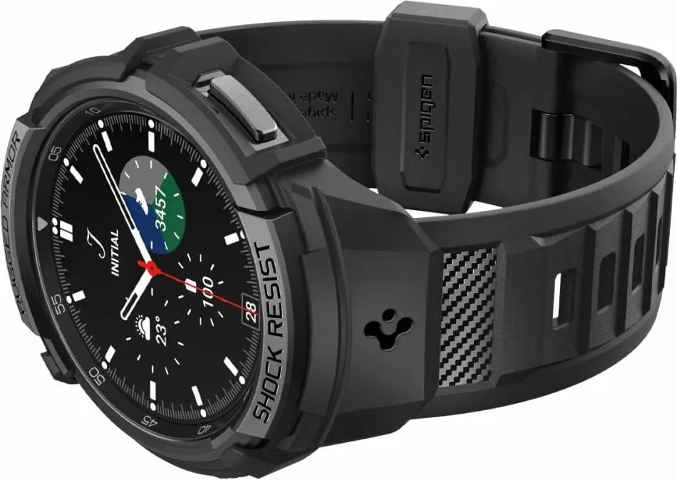 Rrip Spigen Rugged Armor Pro për orë Samsung Galaxy Watch6 Classic 47mm, i zi - 7