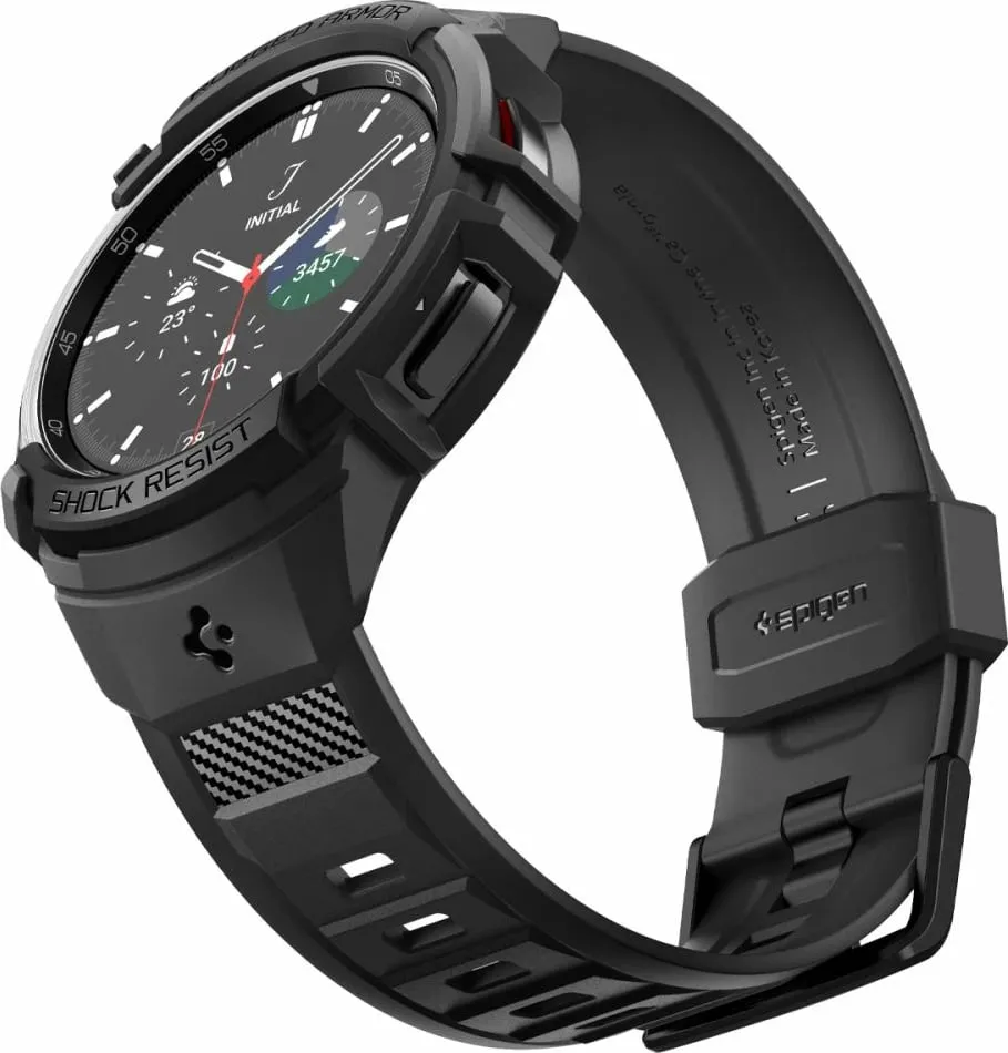 Rrip Spigen Rugged Armor Pro për orë Samsung Galaxy Watch6 Classic 47mm, i zi - 8