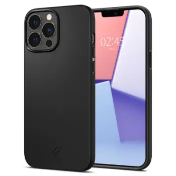 Mbështjellëse për iPhone 13 Pro Max Spigen Thin Fit, e zezë