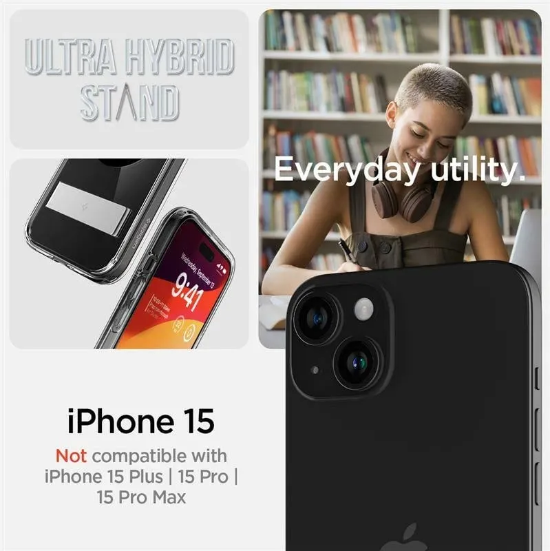 Mbështjellëse për iPhone 15 Spigen Ultra Hybrid MagSafe, e zezë - 2