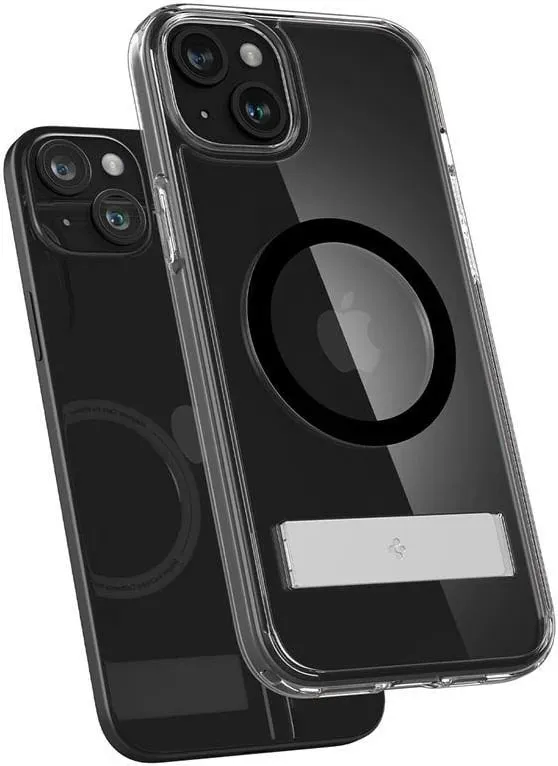 Mbështjellëse për iPhone 15 Spigen Ultra Hybrid MagSafe, e zezë - 9