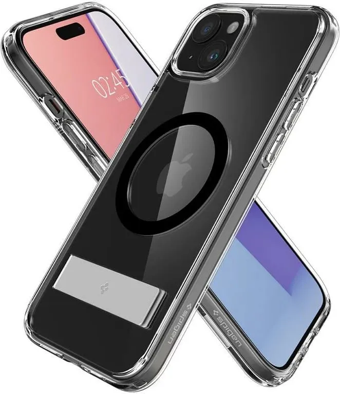 Mbështjellëse për iPhone 15 Spigen Ultra Hybrid MagSafe, e zezë - 10
