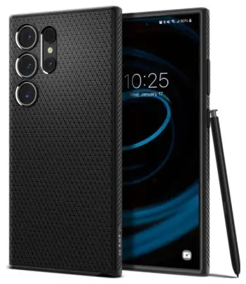 Mbështjellëse për Samsung Galaxy S24 Ultra Spigen Liquid Air, e zezë