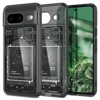 Mbështjellëse për Google Pixel 8 Spigen Ultra Hybrid, e zezë