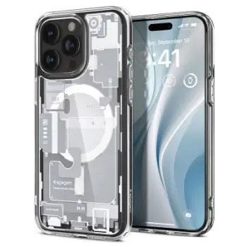 Mbështjellëse për iPhone 15 Pro Max Spigen Ultra Hybrid MagSafe, e bardhë
