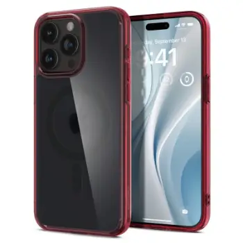 Mbrojtëse për celular iPhone 15 Pro Spigen Ultra Hybrid MagSafe, e kuqe