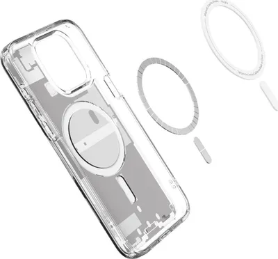 Mbrojtëse për celular iPhone 15 Pro Spigen Ultra Hybrid MagSafe, e bardhë - 4