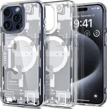 Mbrojtëse për celular iPhone 15 Pro Spigen Ultra Hybrid MagSafe, e bardhë