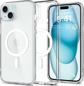 Mbrojtëse për celular iPhone 15 Spigen Ultra Hybrid MagSafe, transparente