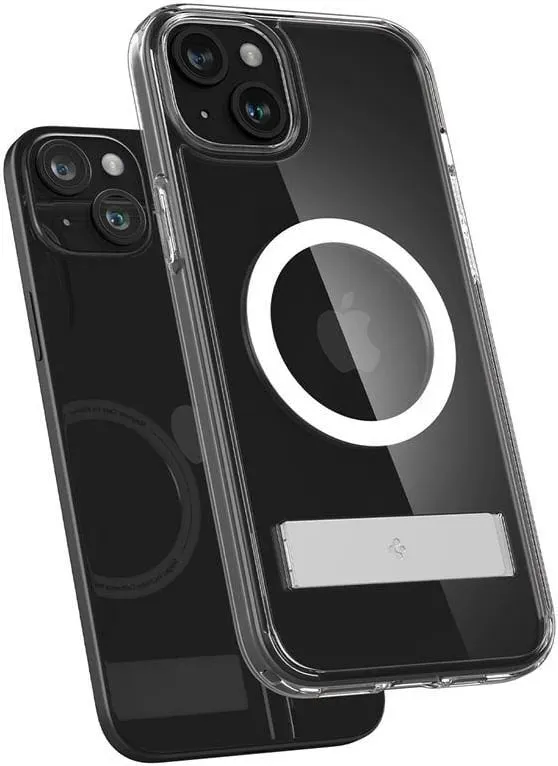 Mbrojtëse për celular iPhone 15 Plus Spigen Ultra Hybrid S MagSafe, transparente - 11