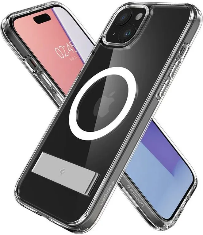 Mbrojtëse për celular iPhone 15 Plus Spigen Ultra Hybrid S MagSafe, transparente - 12