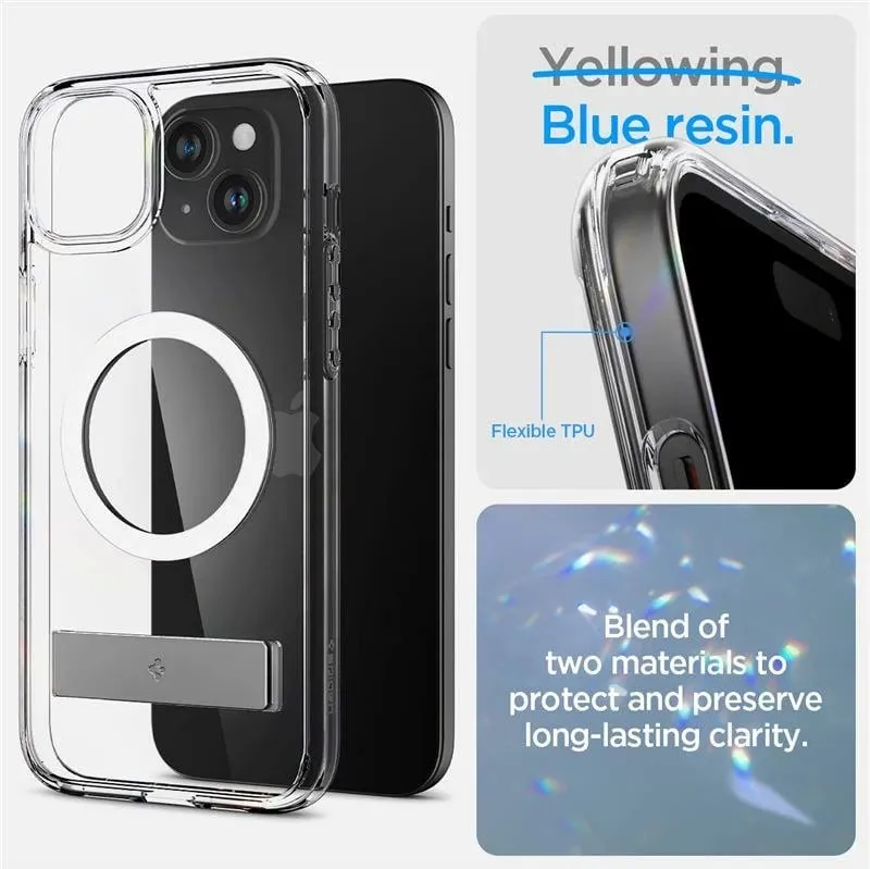 Mbrojtëse për celular iPhone 15 Plus Spigen Ultra Hybrid S MagSafe, transparente - 4