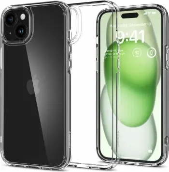 Mbrojtëse për iPhone 15 Plus Spigen Ultra Hybrid, transparente
