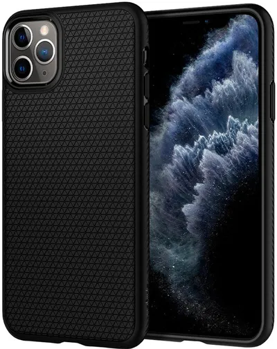 Mbrojtëse për celular iPhone 11 Pro Spigen Liquid Air, e zezë - 1