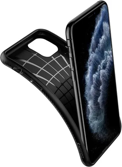 Mbrojtëse për celular iPhone 11 Pro Spigen Liquid Air, e zezë - 5