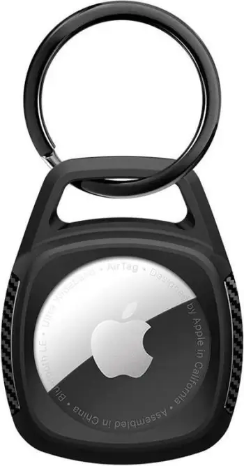Mbështjellëse për Apple AirTag Spigen Rugged Armor, e zezë