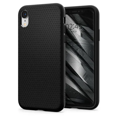 Mbështjellëse për iPhone XR Spigen Liquid Air, e zezë - 1