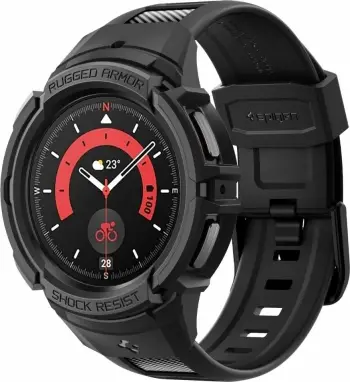 Mbështjellëse për Samsung Galaxy Watch5 Pro 45mm Spigen Rugged Armor Pro, e zezë