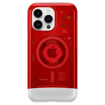 Mbështjellëse për iPhone 15 Pro Spigen Classic C1 MagSafe, e kuqe