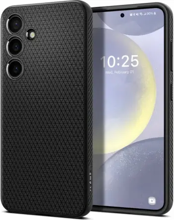 Mbrojtëse për celular Samsung Galaxy S24+ Spigen Liquid Air, i zi mat
